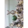 D3.9" Christmas Ball Ornaments, Glass Decorative Hanging Ball Christmas Tree Ornaments for Holiday Party Decorations, Set of 6