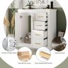 30'' Bathroom Vanity with Resin Sink Combo,Solid Wood Frame Bathroom Storage Cabinet, Freestanding Vanity Set with 3 Drawers& Soft Closing Doors